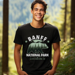 Banff National Park Forest Bear Design T Shirt