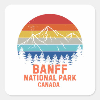 Banff National Park Fyrkantigt Klistermärke