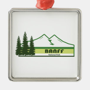 Banff National Park Grönt Rand Julgransprydnad Metall