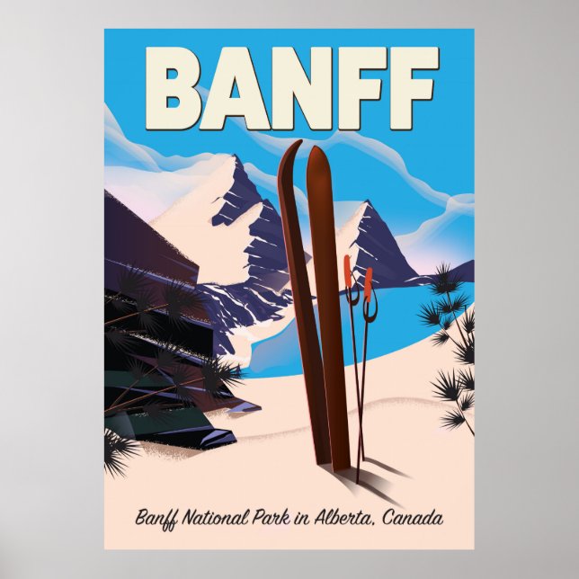 Banff National Park i Alberta, Kanada. Poster (Framsidan)