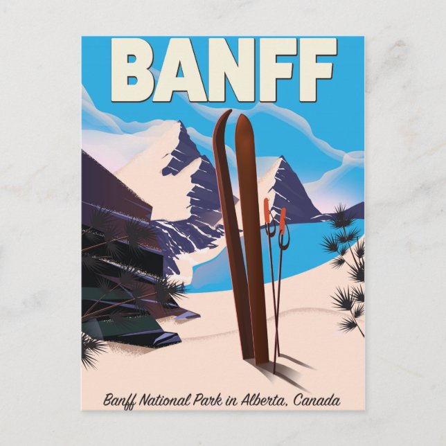 Banff National Park i Alberta, Kanada. Vykort (Framsida)