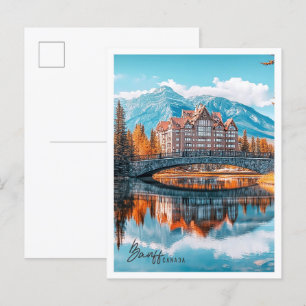 Banff National Park Kanada, det vackra ställe Vykort