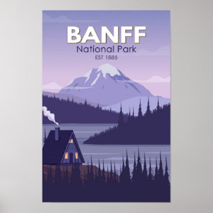 Banff National Park Kanada Resa Vintage Poster
