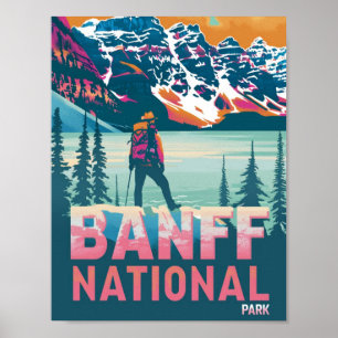 Banff National Park Kanada Vintage resor Ställe Poster