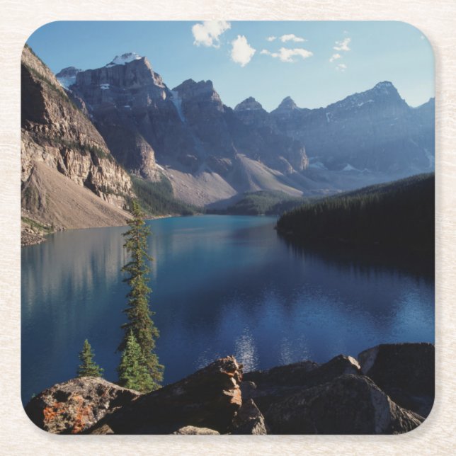 Banff National Park Moraine Lake Underlägg Papper Kvadrat (Framsidan)