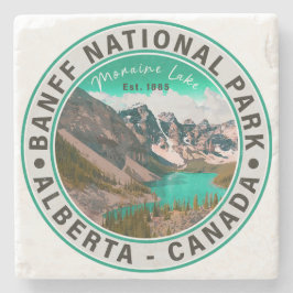 Banff National Park Moraine Sjö Alberta Kanada Stenunderlägg