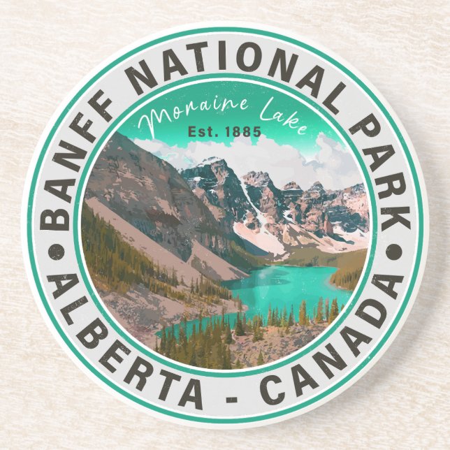Banff National Park Moraine Sjö Alberta Kanada Underlägg (Framsidan)