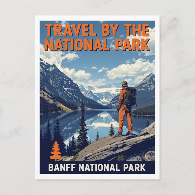 Banff National Park Mountain Lake Vykort (Framsida)