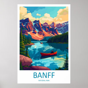 Banff National Park Resemålning Väggkonst Banff