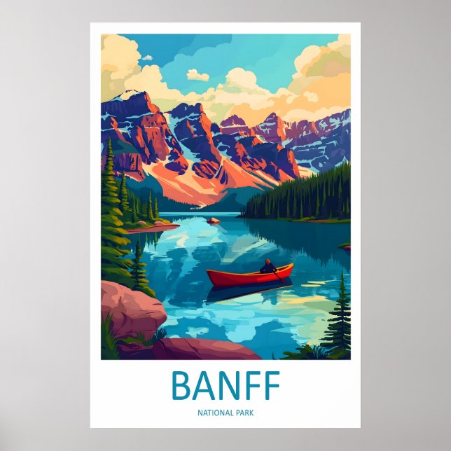 Banff National Park Resemålning Väggkonst Banff (Framsidan)