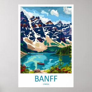 Banff National Park Reseminaffisch Tryck Väggkonst
