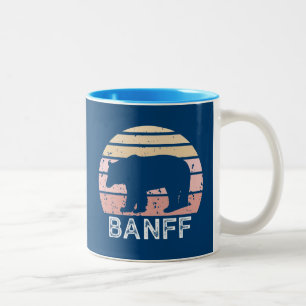 Banff National Park Retro Bear Två-Tonad Mugg