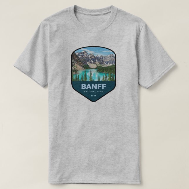 Banff National Park Shield T Shirt (Design framsida)