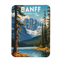 Banff National Park Traditional Travel Poster Magnet