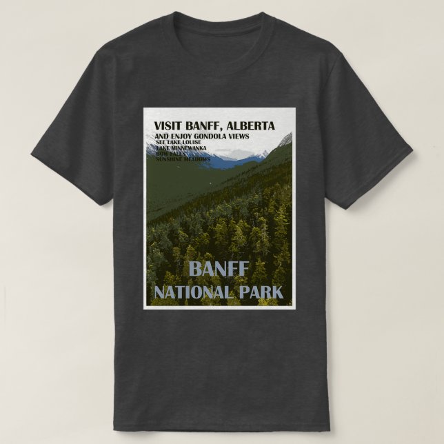 Banff National Park Travel T Shirt (Design framsida)