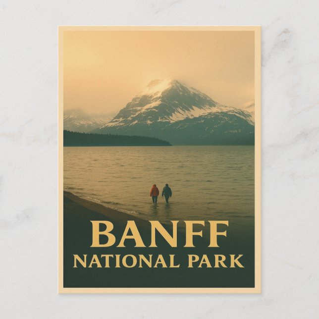 Banff National Park Vintage vykort (Framsida)