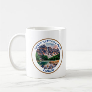 Banff National Park Watercolor Painting Kaffemugg