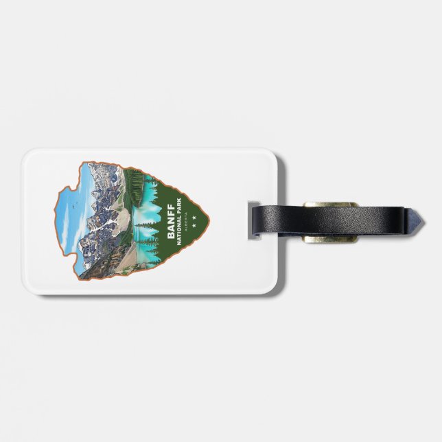 Banff nationalpark Alberta Arrowhead Bagagebricka (Baksida Vågrät)