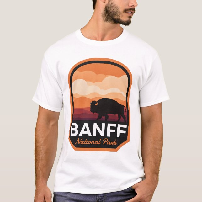 Banff nationalpark Alberta Bison T Shirt (Framsida)
