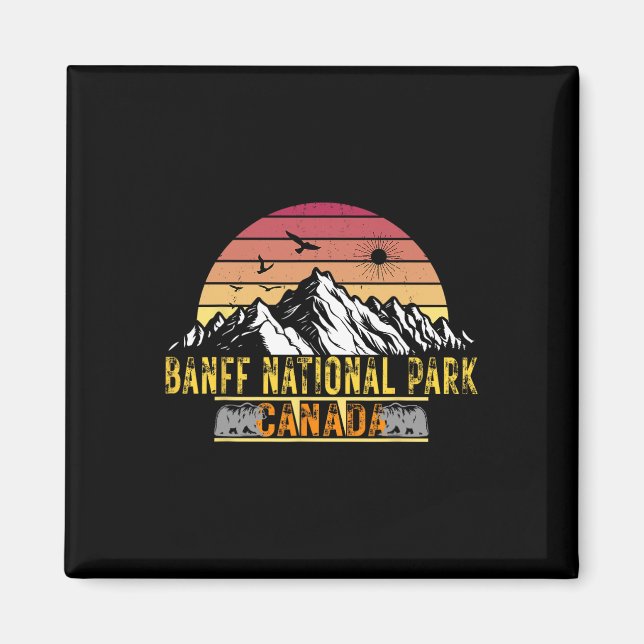 Banff nationalpark Alberta Kanada Camping Vandring Magnet (Framsidan)