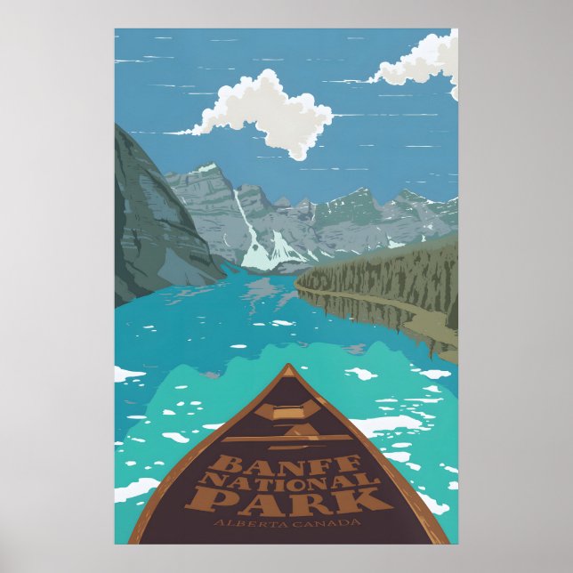Banff Nationalpark Alberta Kanada Reseskylt Poster (Framsidan)