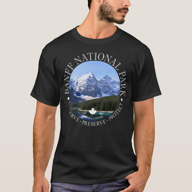 Banff Nationalpark Bevarande T Shirt (Framsida)
