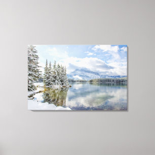 Banff nationalpark i vinter canvastryck