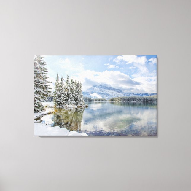 Banff nationalpark i Winter Canvastryck (Framsida)