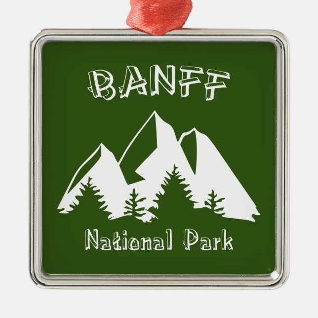 Banff nationalpark julgransprydnad metall (Framsidan)