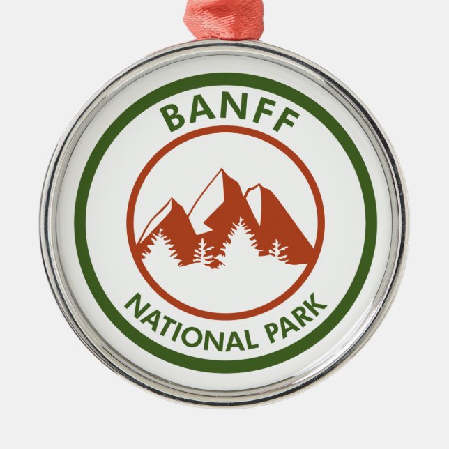 Banff nationalpark julgransprydnad metall (Framsidan)