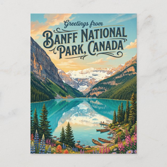 Banff nationalpark Kanada Vykort (Framsida)