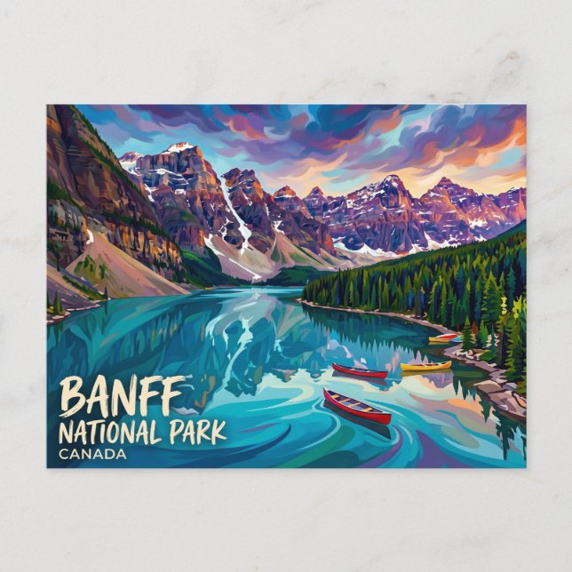 Banff Nationalpark Kanada Vykort (Framsida)