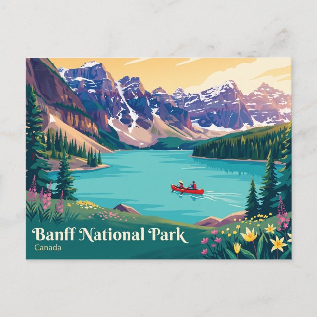 Banff nationalpark Kanada Vykort (Framsida)