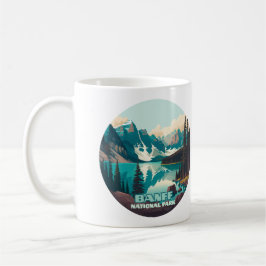 Banff nationalpark Moraine Sjö Retro Kaffemugg