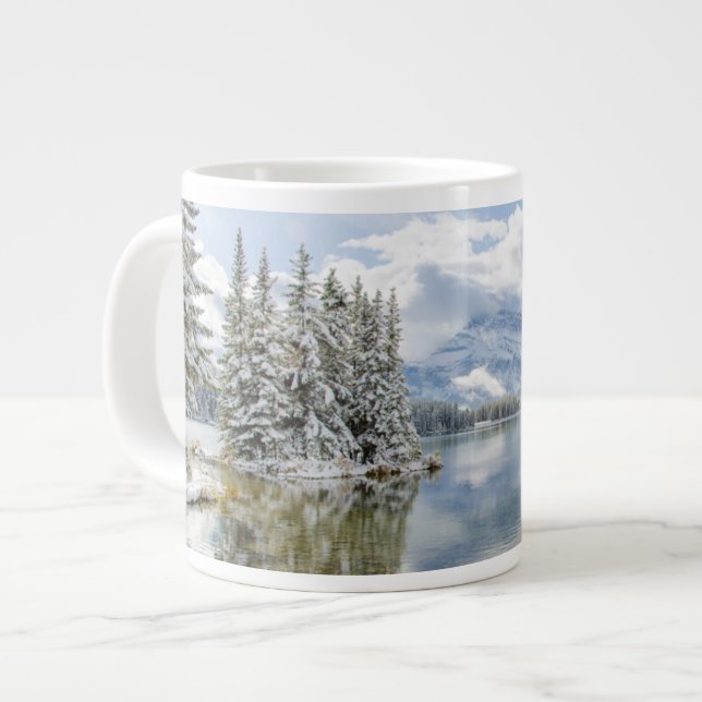 Banff nationalpark på vintern jumbo mugg (Framsida vänster)