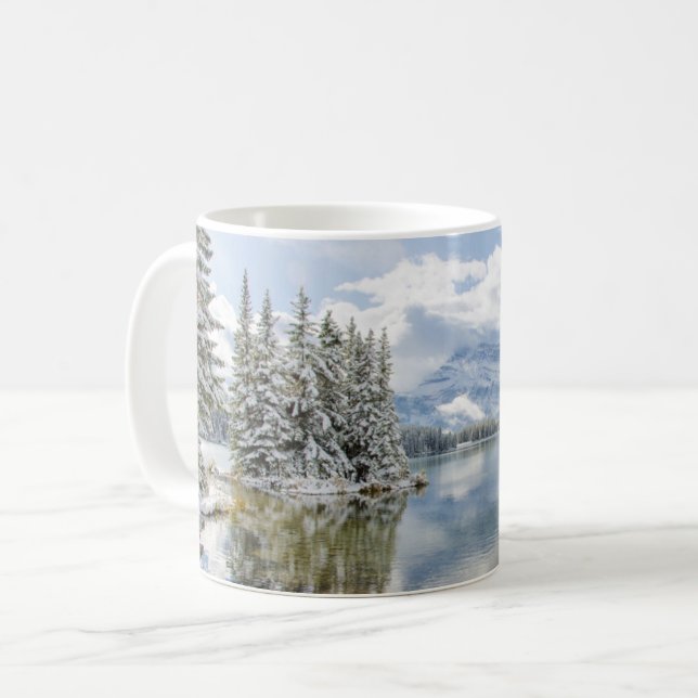 Banff nationalpark på vintern kaffemugg (Framsida vänster)