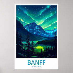 Banff Nationalpark Resa Utskrift Väggkonst Banff