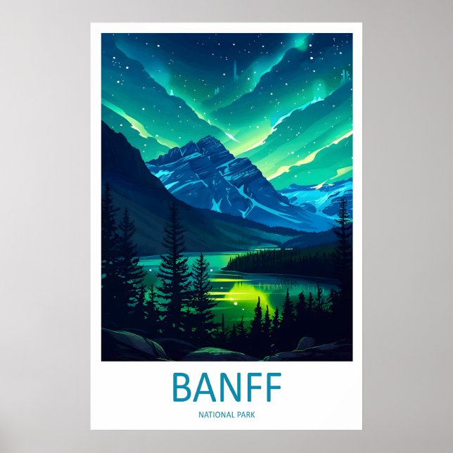 Banff Nationalpark Resa Utskrift Väggkonst Banff (Framsidan)