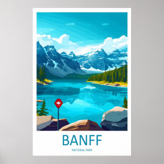Banff Nationalpark Reseskylt Väggkonst Banff