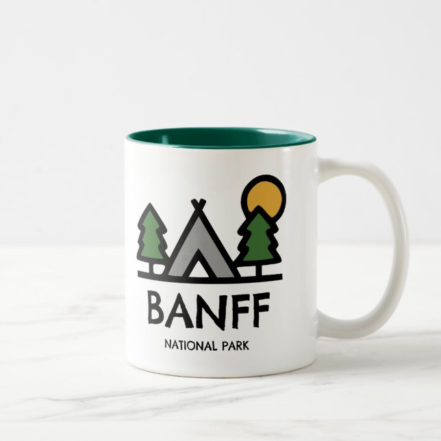 Banff nationalpark Två-Tonad mugg (Höger)
