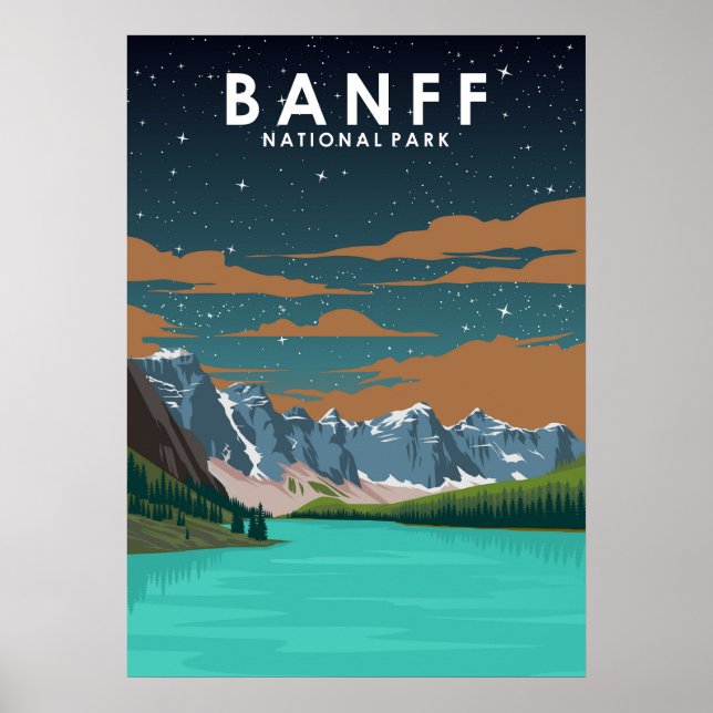 Banff nationalpark Vintage resor Poster (Framsidan)