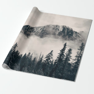 Banff nationalparksskumma berg och skogar i presentpapper