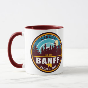 Banff NP Canada Rocky mountains Vintage Souvenirs Mugg