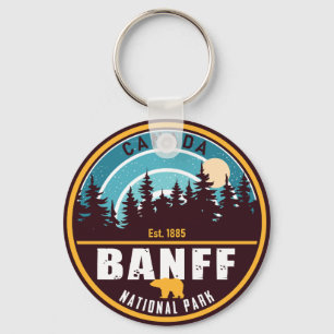 Banff NP Canada Rocky mountains Vintage Souvenirs Nyckelring