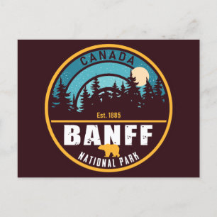 Banff NP Canada Rocky mountains Vintage Souvenirs Vykort
