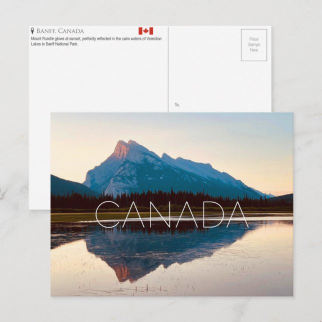 Banff Park, Canada Travel Postcard Vykort (Fram/baksida)