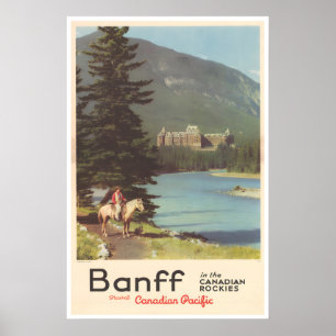 Banff Resoraffisch Kanada Tryck Kanadensisk Konst