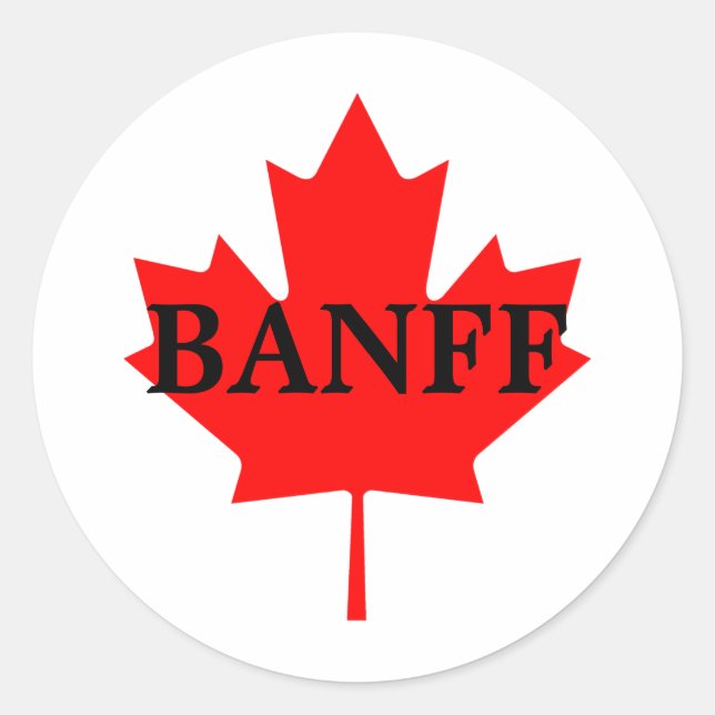 Banff Runt Klistermärke (Framsida)