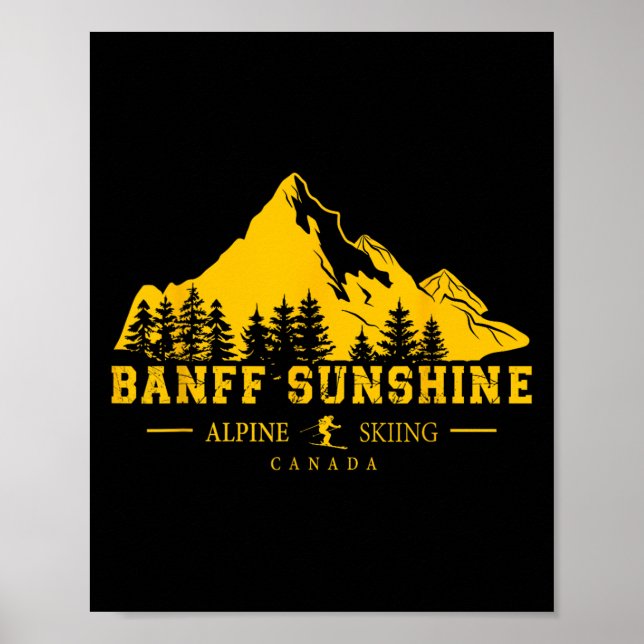 Banff Sunshine Canada Ski Resort Alpine Skiing  Poster (Framsidan)