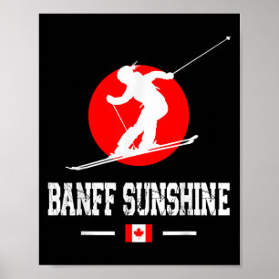 Banff Sunshine Kanada Skidort Klippiga bergen S Poster